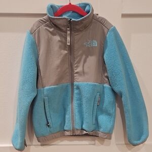 The North Face Kids' Aqua and Gray Fleece Jacket